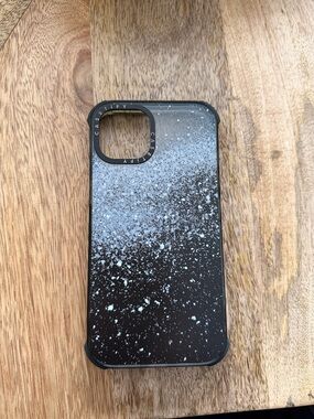 Casetify Black with White Speckle Gradient iPhone 13 Case